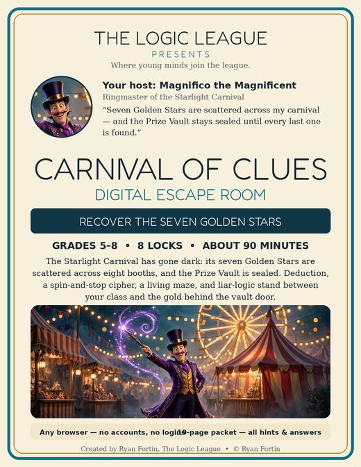 Carnival of Clues digital escape room