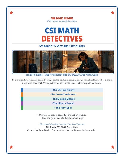 CSI Math Detectives 5th Grade